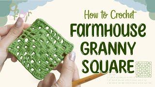How to crochet  Farmhouse Granny square  for beginners   Cheerful Handmade