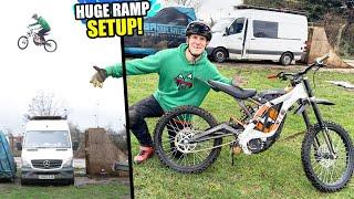 RIDING INSANE KICKER RAMP SETUP ON MY SURRON DIRT BIKE