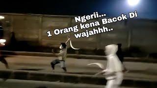 TAWURAN DI ANCOL TADI MALAM 28 OKTOBER 20211 ORANG KENA BACOK