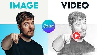 Turn Photo into Sketch Video Using Ai Full Tutorial  Ai Video Generator  Canva