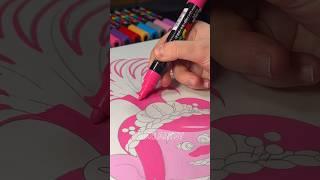 Drawing Poppy from Trolls Band Together with Posca Markers