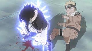 Naruto & Sasuke vs Haku Sasuke saves Naruto FULL FIGHT English subbed