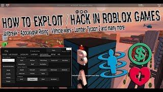 How to EXPLOIT  HACK on Roblox Games  Jailbreak LT2 & more 