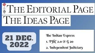 21st December 2022  Gargi Classes The Indian Express Editorials & Idea Analysis  By R.K. Lata
