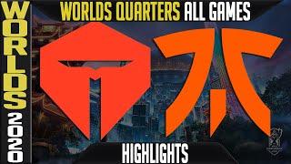 TES vs FNC Highlights ALL GAMES  Quarterfinals Worlds 2020 Playoffs  TOP Esports vs Fnatic