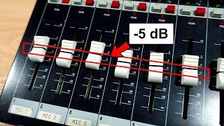 LIVE MIXING - WHY AUDIO ENGINEERS USE -5 dB AS THE FADER REFERENCE? ANALOG MIXERS