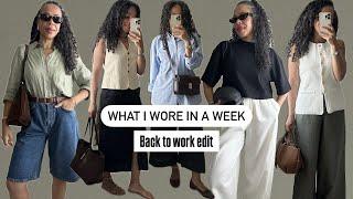 What I wore in a week  Back to work outfit ideas