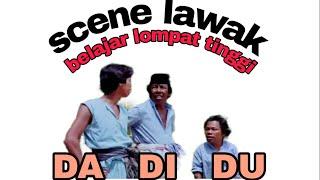 scene lawak filem da di du belajar lompat tinggi