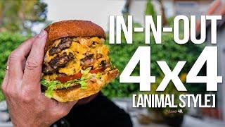 Homemade In-N-Out Burger 4x4 Animal Style  SAM THE COOKING GUY 4K