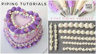 Vintage Cake Piping Techniques & Tutorial 5 Must-Have Nozzles for Beginners 