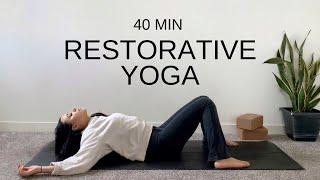 Restorative Yoga & Breathwork  40 Min Relaxing Practice With Props