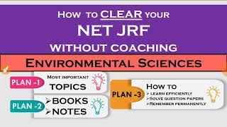 How to clear your NET JRF in Environmental Sciences Envirocademy jrf Env science  envirocademy