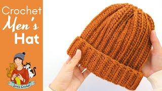 Crochet Basic Men Hat  Beanie Tutorial