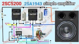 2sc5200 2sa1943 transistör . amplifier . powerfull amplifier . amplifikatör devresi yapımı . diy