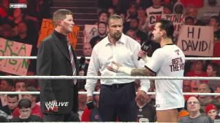 Raw - CM Punk describes his conspiracy theory to WWE COO Triple H