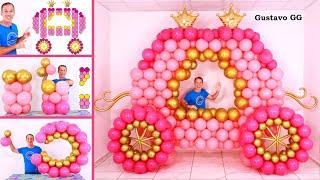 PRINCESS DECORATION  balloon carriage  balloon decoration idea  birthday decoration ideas at home