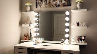 DIY Smart Vanity Mirror With Lights  Under $160 Works with Alexa