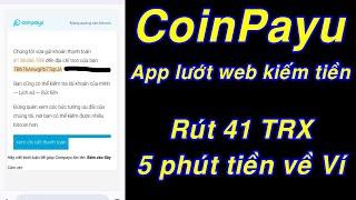 Coinpayu Top 6 App xem video lướt web kiếm tiền  Coinpayu Rút 41TRX 5 phút tiền về Ví