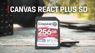 Class 10 SD Card - UHS-II U3 V90 - Canvas React Plus SD - Kingston Technology