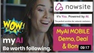 Nowsite MyAI Mobile Demo - Gain INSTANT Authority & Get Social Media Leads Even If You Are Brand New