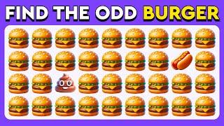 Find the ODD One Out - Junk Food Edition  Easy Medium Hard - 30 Levels Emoji Quiz