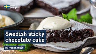 Recipe Swedish sticky chocolate cake - Kladdkaka