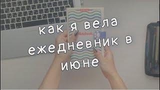 заполненные развороты июня • новый ежедневник • эстетика