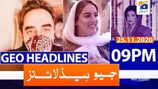 Geo Headlines 09 PM  25th November 2020