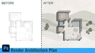 Photoshop Tips Rendering an Architecture Plan in 6 Steps