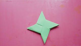 Origami Cara membuat shuriken naruto dari kertas sederhana  cara membuat mainan dari kertas lipat