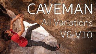 CAVEMAN a Joshua Tree Bouldering Classic  All Variations  V6-V10