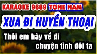 Karaoke XUA ĐI HUYỀN THOẠI Tone Nam - Rumba Trường Vũ  Nhạc Sống Organ 9669 