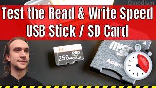 How to Test the Read and Write Speed of an Micro SD Card or USB Stick