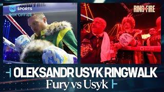  Oleksandr Usyks EPIC ringwalk before facing Tyson Fury at #RingOfFire  #FuryUsyk 