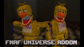 FNaF Universe V4.0 NEW ANIMATRONICS + DECORATIONS MCPEMCBE  REVIEW   READ IN DESCRIPTION 