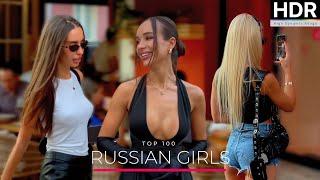  TOP 100 BEAUTIFUL RUSSIAN GIRLS  LUXURY STYLE OF RUSSIAN GIRLS  WALKING MOSCOW - ⁴ᴷ HDR