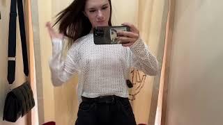 4K Transparent Try on Haul No Bra See Through Trend At The Mall