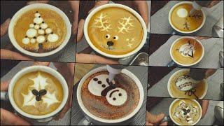 8 Christmas Latte Art 