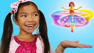 Emma Pretend Play w Flying Flutterbye Fairy Deluxe Light Up Doll Girl Toy