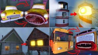 EVERYTHING TURNED INTO MONSTERS - HOUSE HEAD LIGHTHOUSE CAR EATER BUS EATER