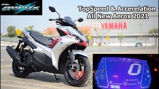 Top Speed 2021 Yamaha Aerox 155 & Accerelation Test by MotoRival