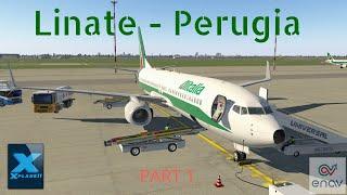 XPLANE 11  B738 ZIBO  LINATE - PERUGIA  carte ENAV