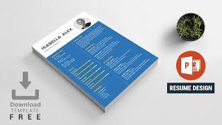 How to Create Resume in PowerPoint  ⬇ FREE  TEMPLATE