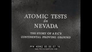 ATOMIC BOMB TESTS IN MERCURY NEVADA HISTORIC FILM 40982