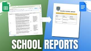 Turn Google Sheets into Professional School Reports