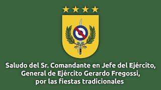 Saludo del Sr. Comandante en Jefe del Ejército