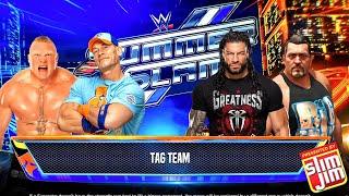 Brock Lesnar + John Cena vs. Roman Reigns + Big Show  Tag Team Elimination Match  WWE 2K24