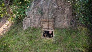 Girl Living Off Grid She Builds The Most Secret Underground Tunnel Shelter Girl Solo Bushcrafts Sur