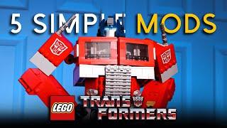 5 SIMPLE Mods You Should Do To Your LEGO Optimus Prime Transformers Set 10302 4K