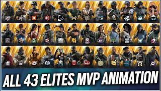 ALL 43 ELITE SKINS MVP ANIMATIONS + ACE ELITE - RAINBOW SIX SIEGE